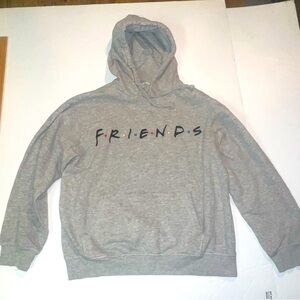 H&M Friends WB TV Show Hoodie Hooded Cotton Sweatshirt Sz XS light Gray